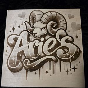 Aries Zodiac Ram Wooden Wall Art